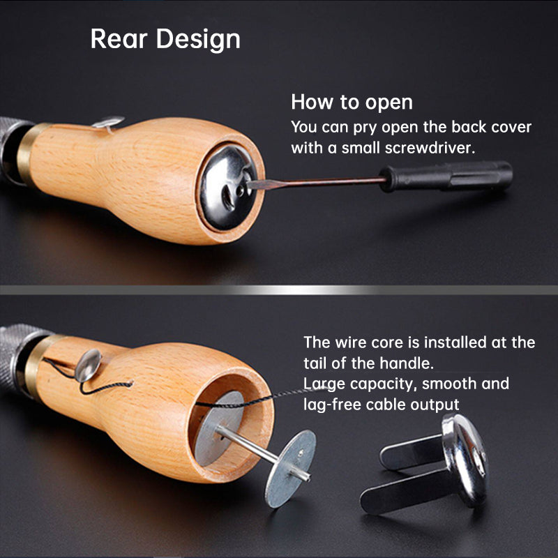 Professional Leather Stitching Awl Kit, Quick Sewing Repair Tool for DIY Handcrafts, Includes Needle Set
