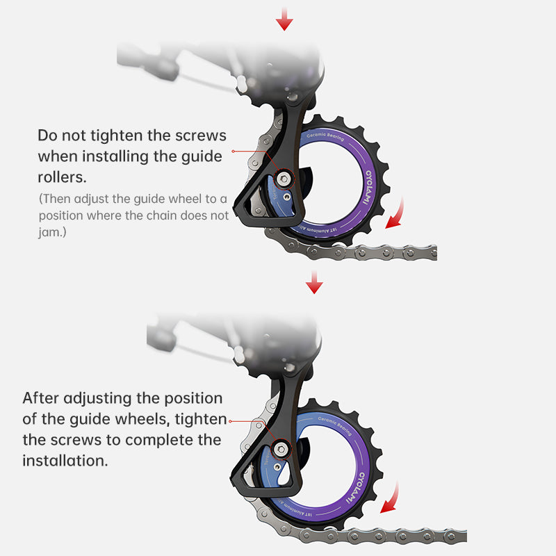 18T Rear Derailleur Ceramic Jockey Wheel Set - 9/10/11 Speed Hollow Eccentric Pulley Guide, R8000/R7000 Bike Parts