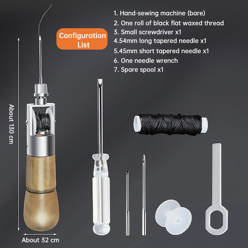 Professional Leather Stitching Awl Kit, Quick Sewing Repair Tool for DIY Handcrafts, Includes Needle Set