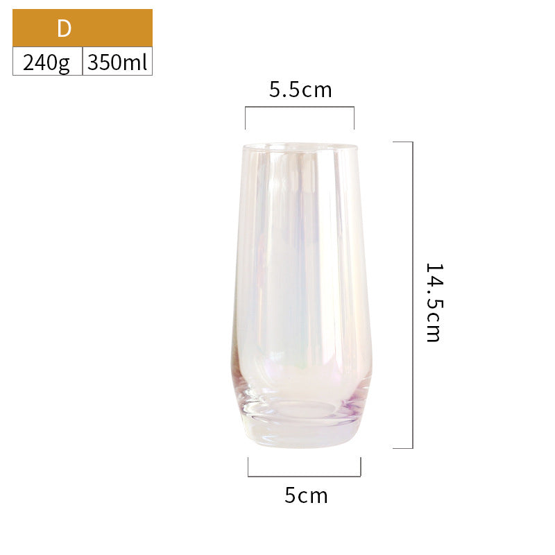 Dry Rainbow Tumbler, Detmold Style Drinkware Glass, Handmade CRT Straight-Edge Portable Crystal Cup