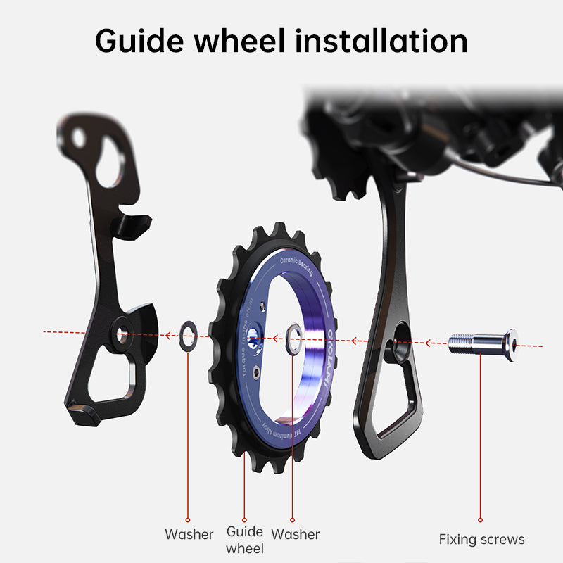 18T Rear Derailleur Ceramic Jockey Wheel Set - 9/10/11 Speed Hollow Eccentric Pulley Guide, R8000/R7000 Bike Parts